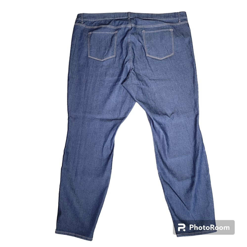 Old navy womens plus size 26 long Super skinny mid-rise blue wash new 48"X31" - Picture 2 of 5